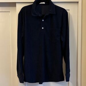 Zaful Men's Navy Button Down Shirt